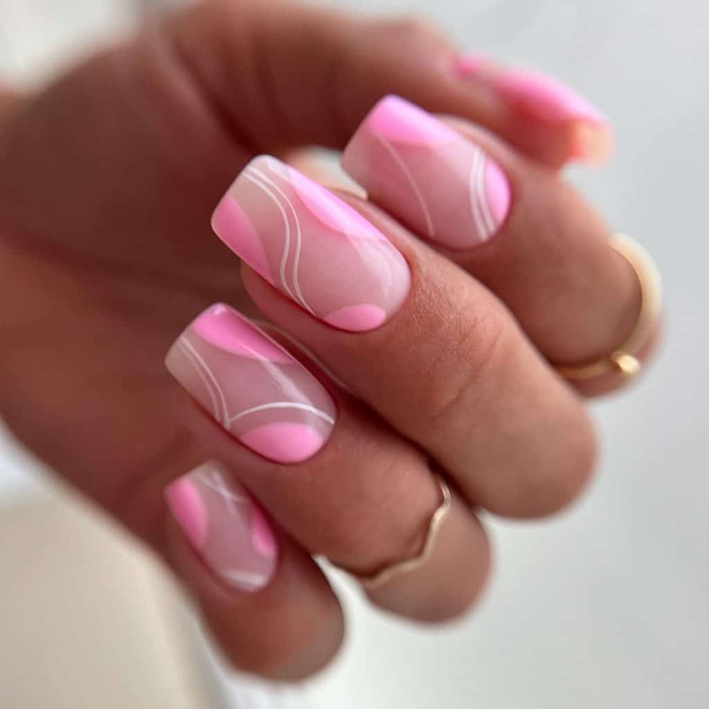 short pink barbie nails